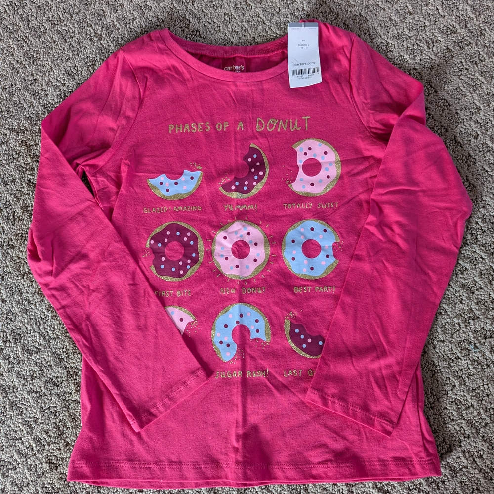 Pink Donut Phases Kids Shirt
